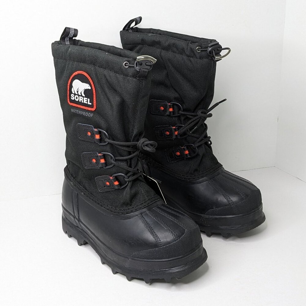 Sorel Glacier XT Waterproof Snow Boots, Black, Big Kids 5 M